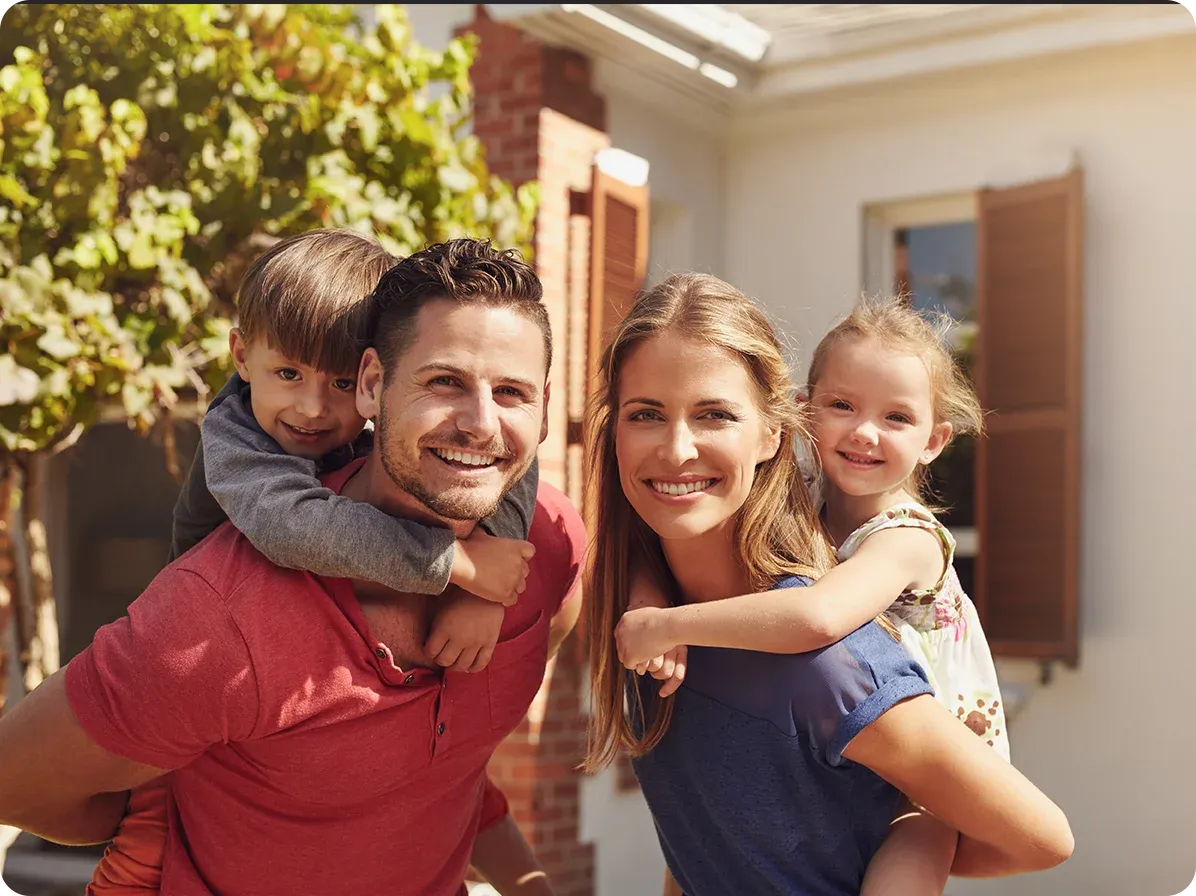 family enjoying being outdoors